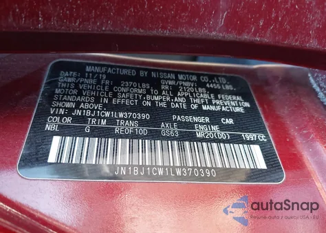 2020 Nissan Rogue Sport S Awd Xtronic Cvt from USA, damaged, VIN JN1BJ1CW1LW370390